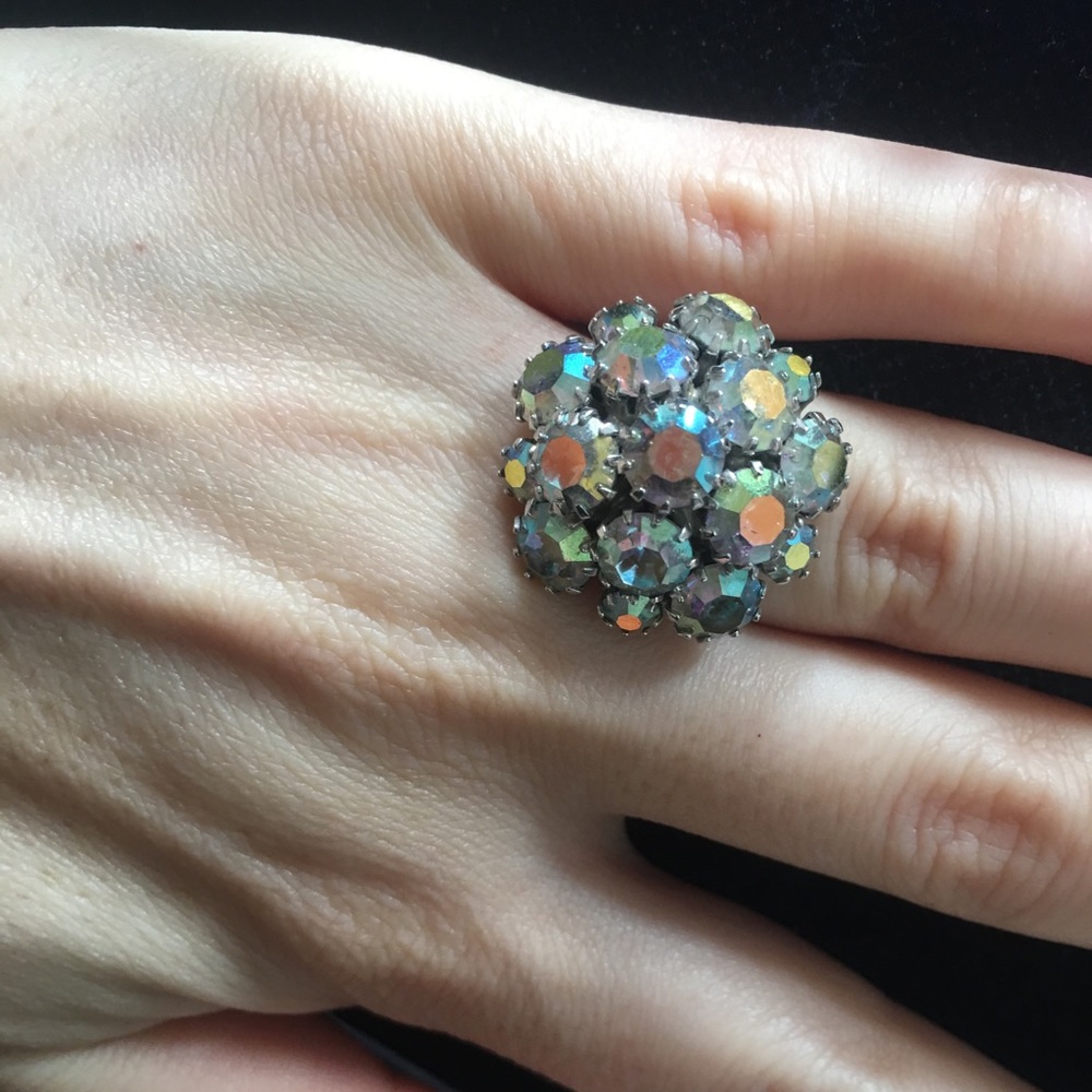 Disco style Sarah Coy Vintage Crystal Ring